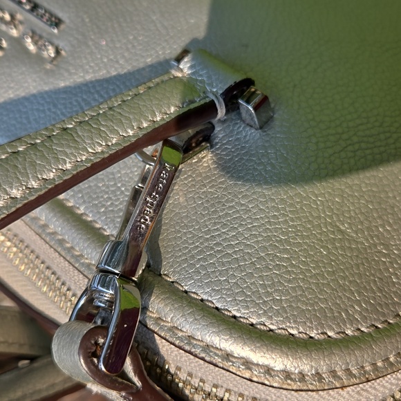 KATE SPADE EUC "Patterson Drive" Silver Dome Top Hand Satchel 11"x9"x5" - Picture 5 of 15